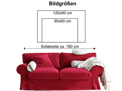 Angebotene Bildgrößen der Wandbilder